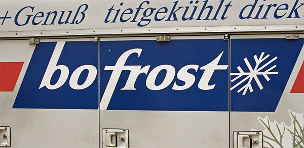 Foto de un camión de reparto de congelados Bofrost
