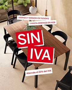 Folleto de Ofertas Día Sin IVA en MUEBLES LA FÁBRICA (Málaga)
