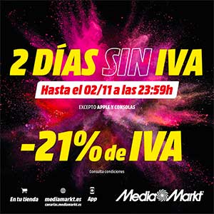 Folleto de Ofertas Días Sin IVA de MEDIAMARKT