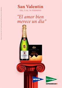 Catálogo de Ofertas Regalos de San Valentín en EL CORTE INGLÉS e HIPERCOR