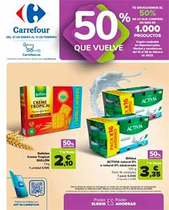 Folleto de Ofertas Segunda Unidad al -50% de Hipermercados CARREFOUR