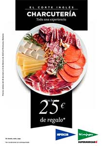 Catálogo de Ofertas en Charcutería y Jamones de HIPERCOR y EL CORTE INGLÉS