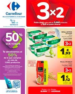 Folleto de Ofertas 3x2 de Hipermercados CARREFOUR