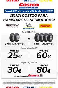 Catálogo de Ofertas de Neumáticos COSTCO Wholesale