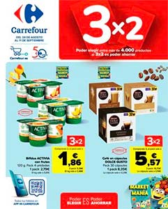 Folleto de Ofertas 3x2 de Hipermercados CARREFOUR