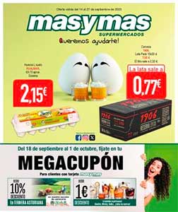 Folleto de Ofertas Quincenales de Supermercados MASYMAS en Asturias y León