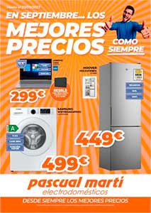 Folleto de Ofertas de Electrodomésticos PASCUAL MARTÍ