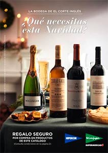 Folleto de Ofertas en Vinos de HIPERCOR y EL CORTE INGLÉS