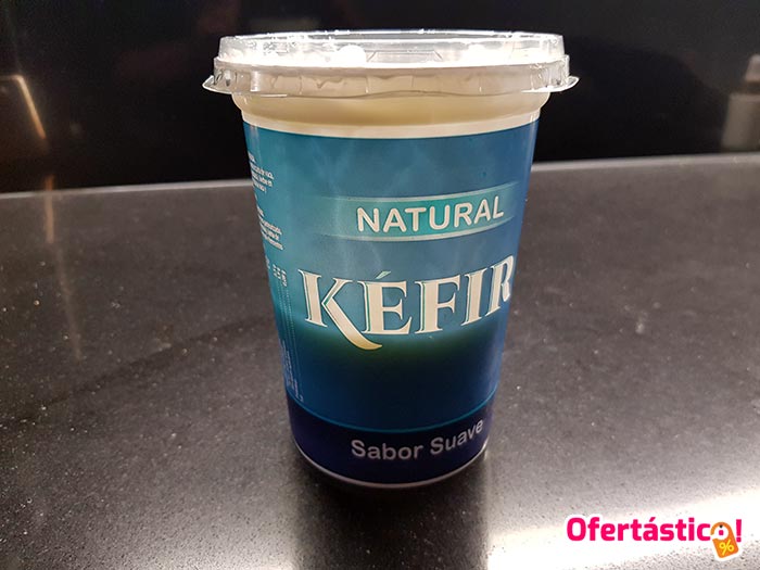 Envase de Kéfir Natural Sabor Suave de Mercadona (500 g.)